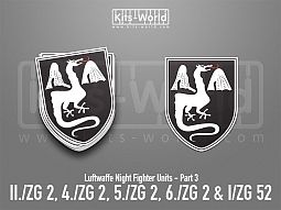 Kitsworld SAV Sticker - Luftwaffe Night Fighters - II./ZG 2 